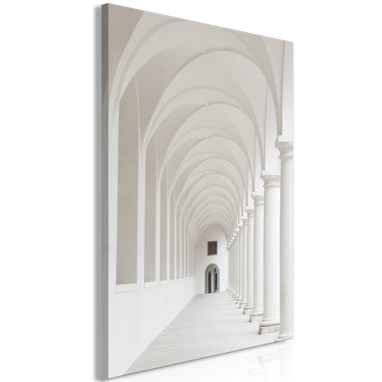 Canvas White colonnade - photograph with church architecture in white 123848 additionalImage 2