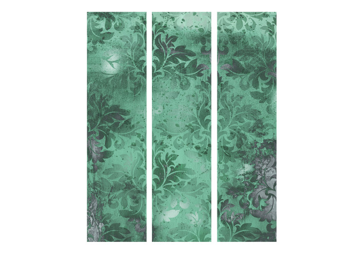 Room Divider Emerald Memory (3-piece) - floral baroque ornaments 124048 additionalImage 3