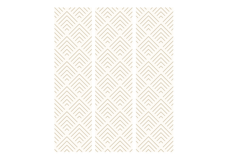 Room Divider Corners (3-piece) - beige background in a geometric brown pattern 124348 additionalImage 3
