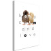 Canvas Art Print English Keep calm and love sign - a composition with two chickens 125248 additionalThumb 2