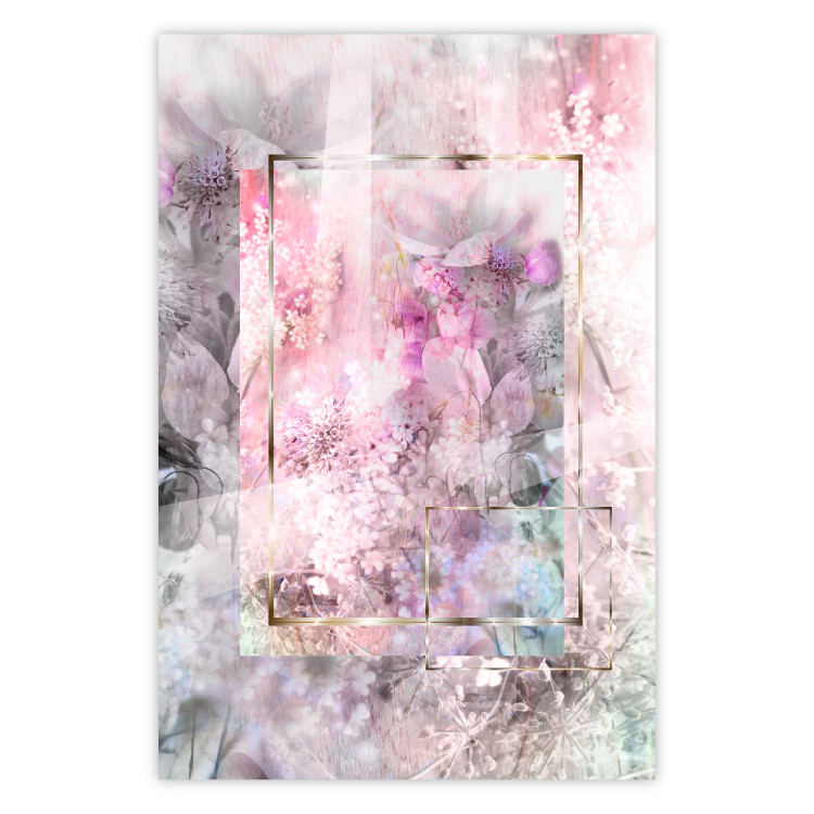 Wall Poster Spring Abstraction - colorful spring flowers in an abstract motif 126248