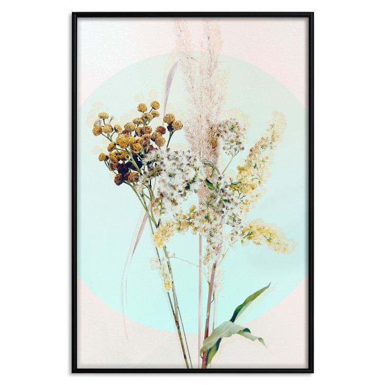 Wall Poster Bouquet in Mint Fullness - spring flowers on a blue pastel background 126548 additionalImage 18