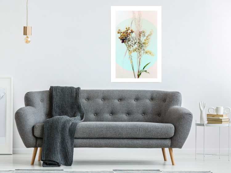 Wall Poster Bouquet in Mint Fullness - spring flowers on a blue pastel background 126548 additionalImage 5