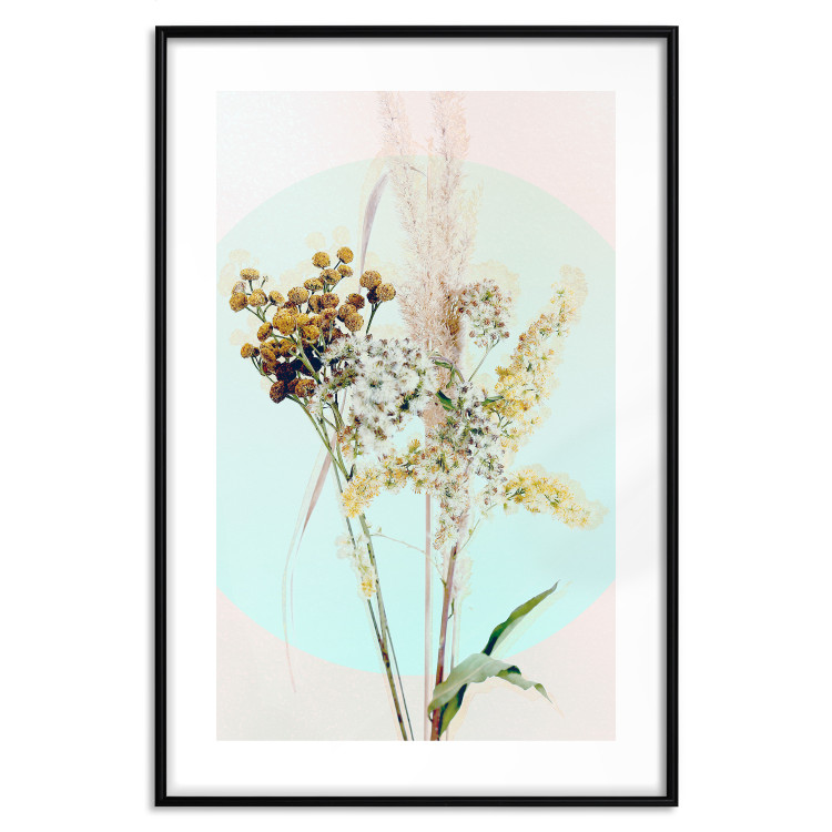 Wall Poster Bouquet in Mint Fullness - spring flowers on a blue pastel background 126548 additionalImage 15