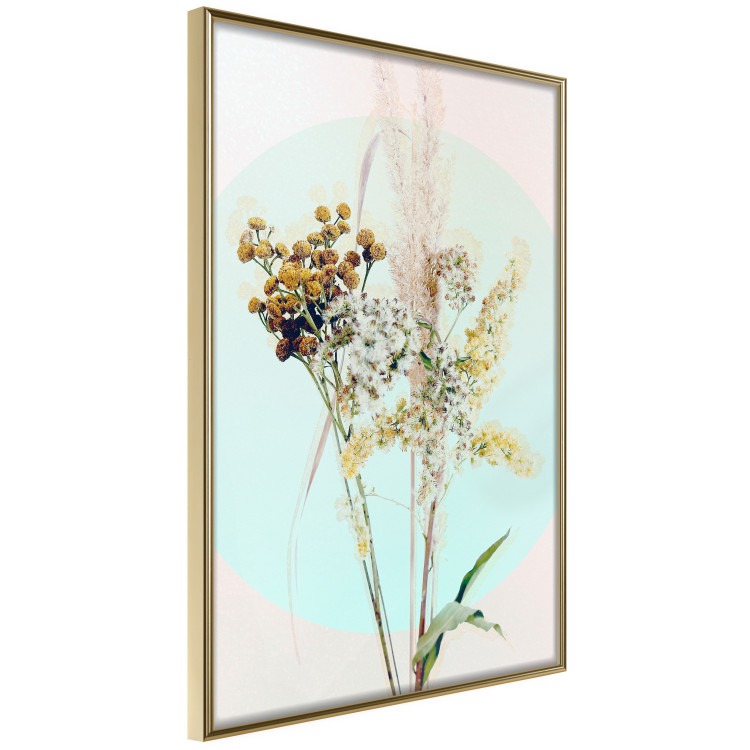 Wall Poster Bouquet in Mint Fullness - spring flowers on a blue pastel background 126548 additionalImage 12