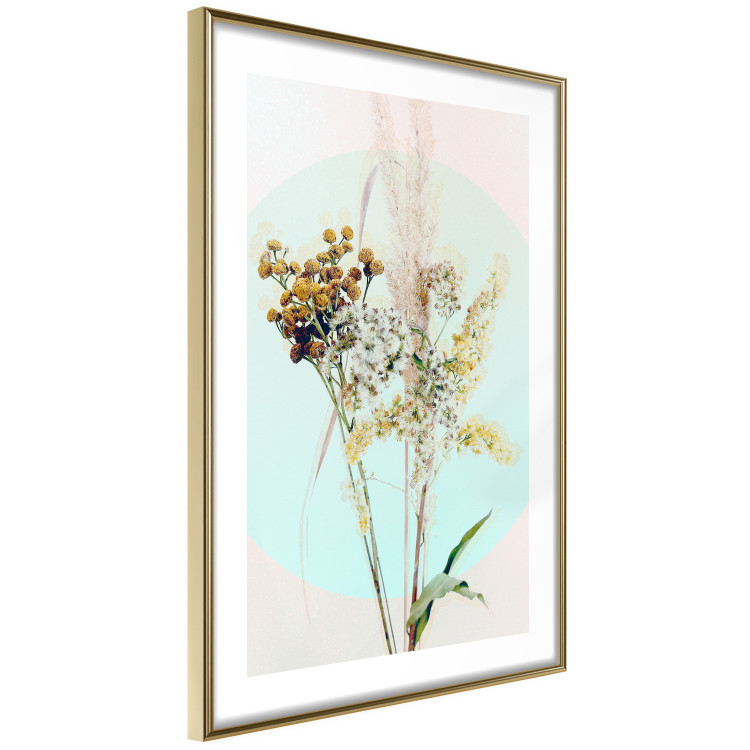 Wall Poster Bouquet in Mint Fullness - spring flowers on a blue pastel background 126548 additionalImage 7