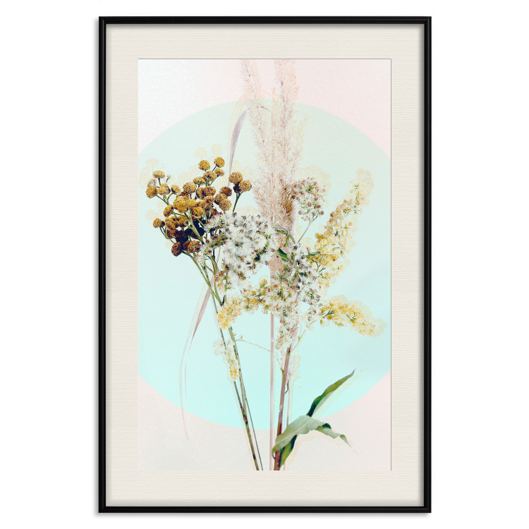 Wall Poster Bouquet in Mint Fullness - spring flowers on a blue pastel background 126548 additionalImage 19
