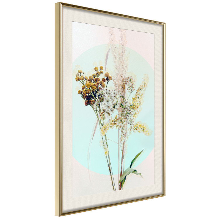 Wall Poster Bouquet in Mint Fullness - spring flowers on a blue pastel background 126548 additionalImage 3