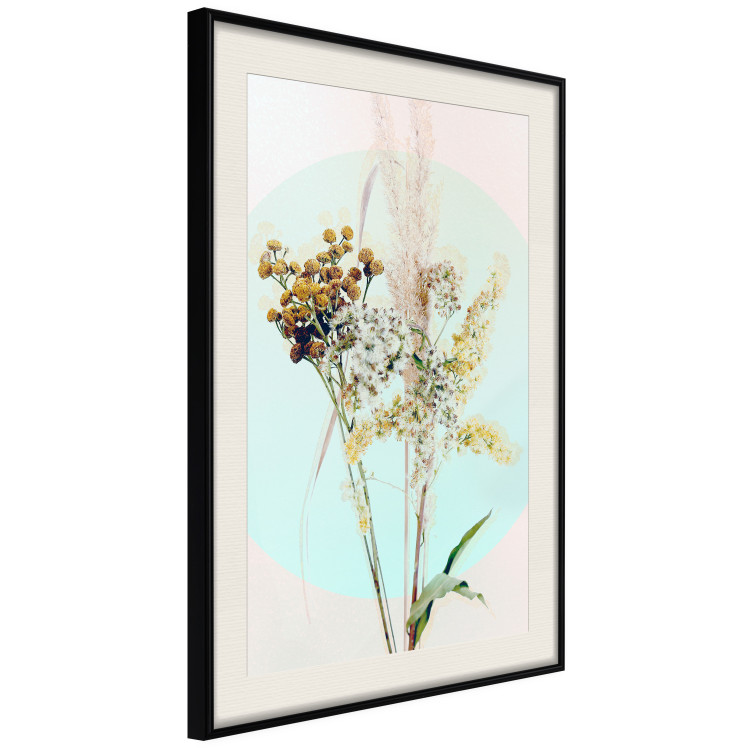 Wall Poster Bouquet in Mint Fullness - spring flowers on a blue pastel background 126548 additionalImage 2