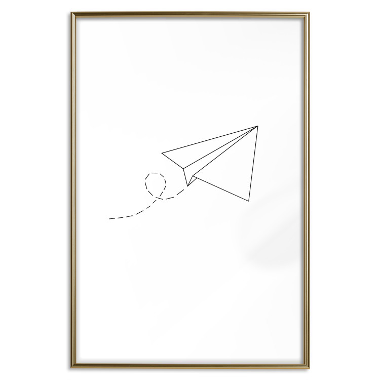 Wall Poster Paper Airplane - abstract airplane with geometric figures 128048 additionalImage 14