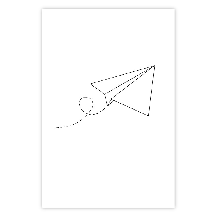 Wall Poster Paper Airplane - abstract airplane with geometric figures 128048