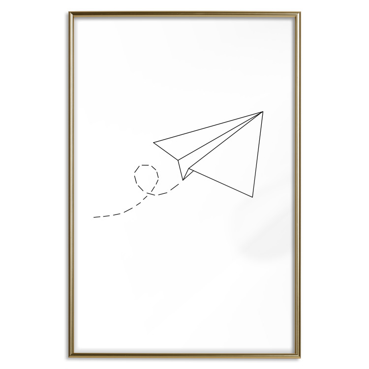 Wall Poster Paper Airplane - abstract airplane with geometric figures 128048 additionalImage 17