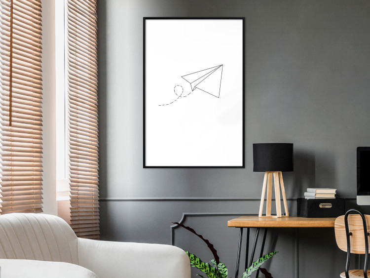 Wall Poster Paper Airplane - abstract airplane with geometric figures 128048 additionalImage 18