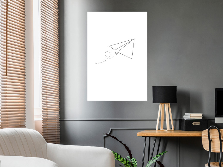 Wall Poster Paper Airplane - abstract airplane with geometric figures 128048 additionalImage 3