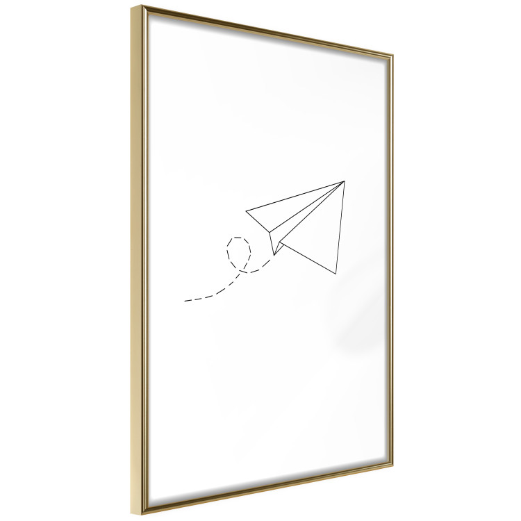 Wall Poster Paper Airplane - abstract airplane with geometric figures 128048 additionalImage 7