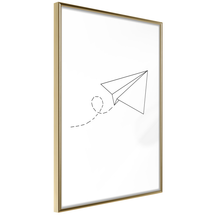 Wall Poster Paper Airplane - abstract airplane with geometric figures 128048 additionalImage 12