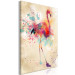 Canvas Art Print Watercolor Flamingo (1-part) vertical - futuristic colorful bird 128848 additionalThumb 2