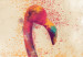 Canvas Art Print Watercolor Flamingo (1-part) vertical - futuristic colorful bird 128848 additionalThumb 5