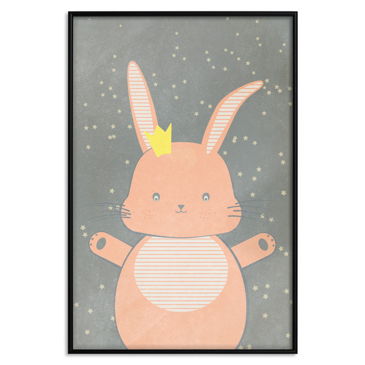 Poster Pink Princess - abstract colorful animal against black sky 129548 additionalImage 18