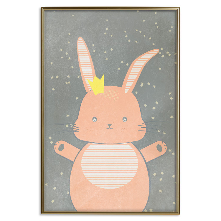 Poster Pink Princess - abstract colorful animal against black sky 129548 additionalImage 21