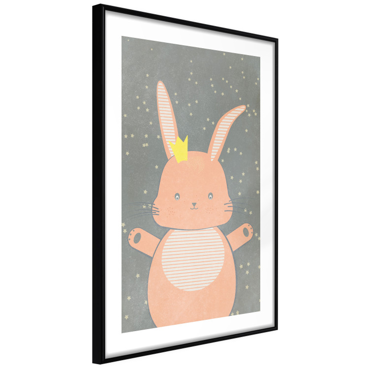 Poster Pink Princess - abstract colorful animal against black sky 129548 additionalImage 8