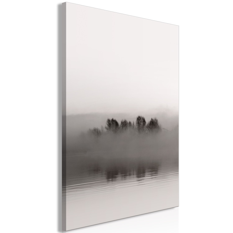 Canvas Island of Mists (1-piece) Vertical - landscape of misty island and lake 130248 additionalImage 2