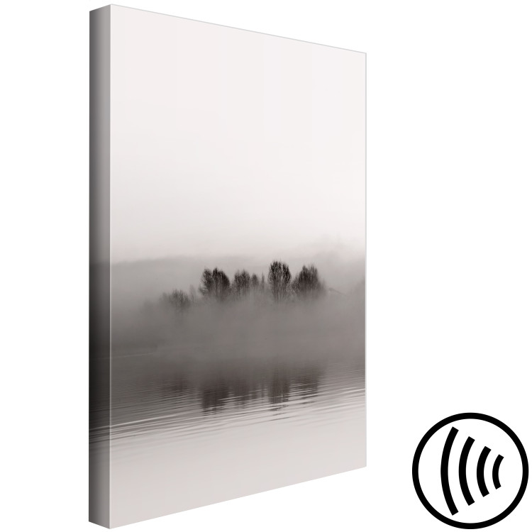 Canvas Island of Mists (1-piece) Vertical - landscape of misty island and lake 130248 additionalImage 6