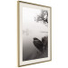 Wall Poster Harbor Under the Tree - black and white misty lake landscape with a boat 130348 additionalThumb 4