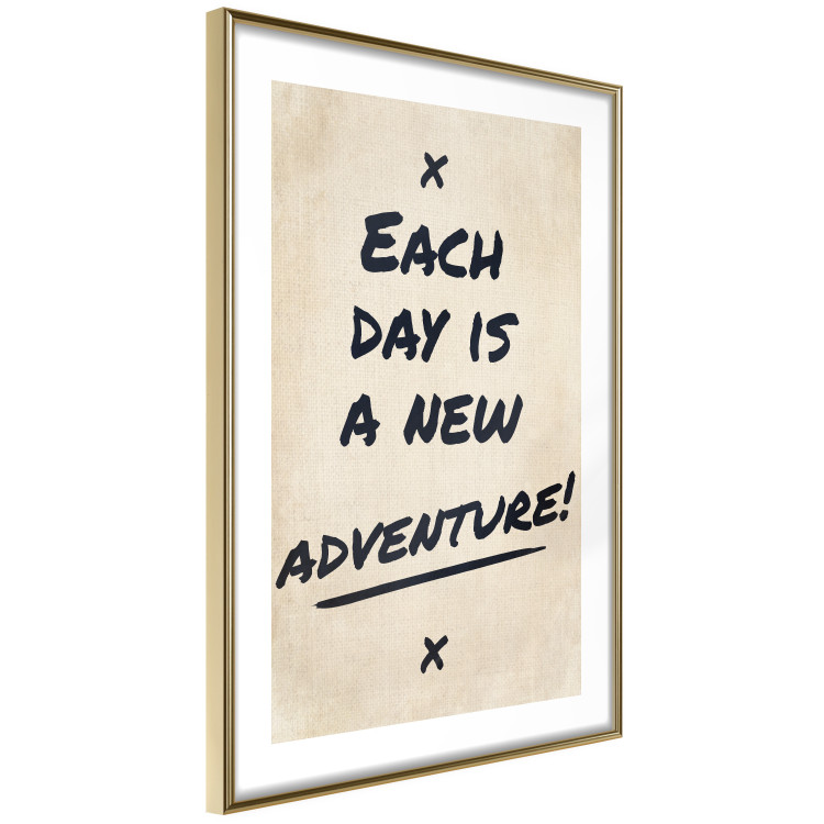 Wall Poster Each Day is a New Adventure! - black text on a beige texture 130448 additionalImage 9