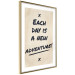 Wall Poster Each Day is a New Adventure! - black text on a beige texture 130448 additionalThumb 9