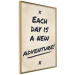 Wall Poster Each Day is a New Adventure! - black text on a beige texture 130448 additionalThumb 12