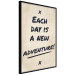 Wall Poster Each Day is a New Adventure! - black text on a beige texture 130448 additionalThumb 11