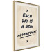 Wall Poster Each Day is a New Adventure! - black text on a beige texture 130448 additionalThumb 3