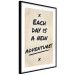 Wall Poster Each Day is a New Adventure! - black text on a beige texture 130448 additionalThumb 8