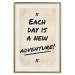 Wall Poster Each Day is a New Adventure! - black text on a beige texture 130448 additionalThumb 20