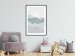 Poster Sun over Mountains - abstract gray landscape of hills with sun 130548 additionalThumb 23