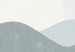 Poster Sun over Mountains - abstract gray landscape of hills with sun 130548 additionalThumb 12
