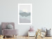 Poster Sun over Mountains - abstract gray landscape of hills with sun 130548 additionalThumb 5
