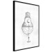 Poster Anchored Moon - white light bulb composition with sea and moon 131948 additionalThumb 13