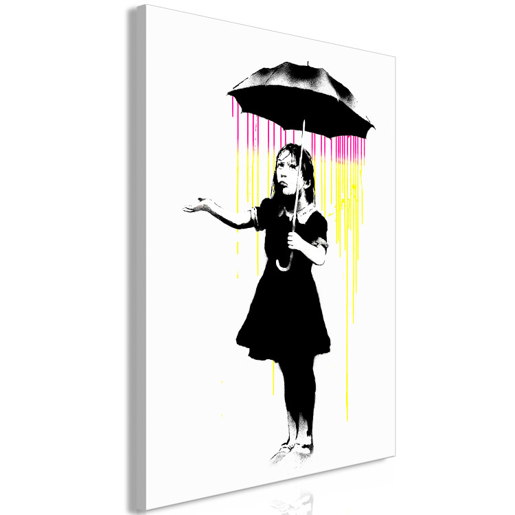 Canvas Art Print Girl with Umbrella (1 Part) Vertical 132448 additionalImage 2
