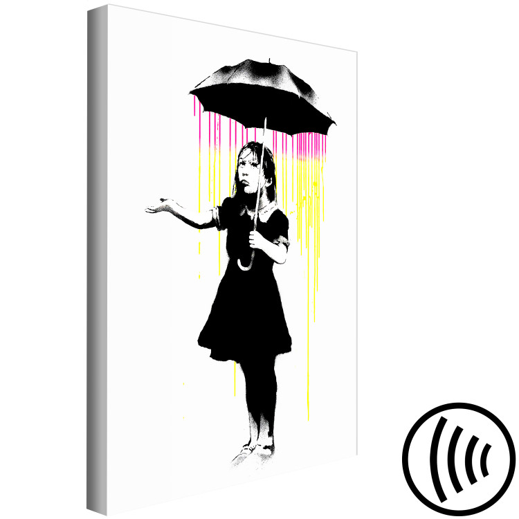 Canvas Art Print Girl with Umbrella (1 Part) Vertical 132448 additionalImage 6