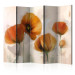 Room Separator Poppies - vintage II (5-piece) - wildflowers on a light pink background 132648
