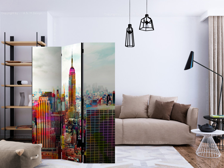 Folding Screen Colors of New York City (3-piece) - architecture of New York City 132848 additionalImage 4