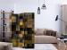 Folding Screen Wooden Cubes - wooden texture in checkered pattern with geometric figures 133648 additionalThumb 4