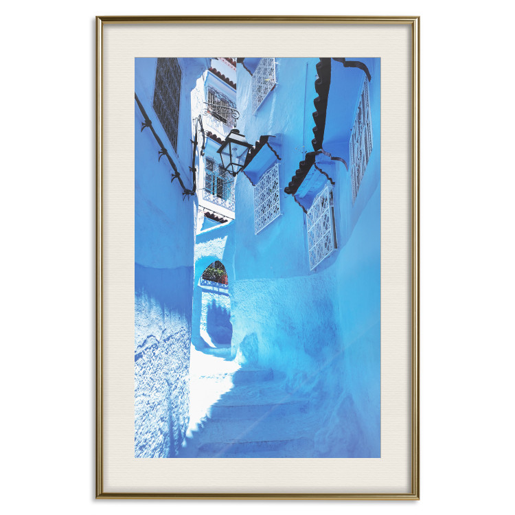 Wall Poster Blue Stroll - pathway architecture between blue buildings 134748 additionalImage 20