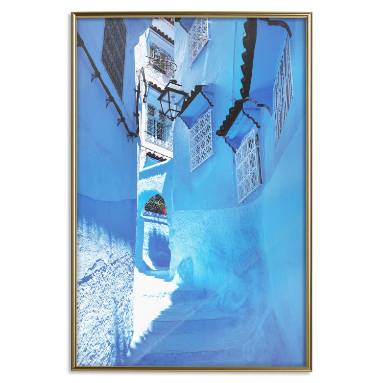 Wall Poster Blue Stroll - pathway architecture between blue buildings 134748 additionalImage 21