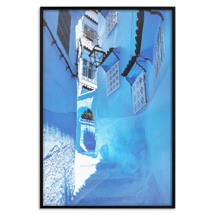 Wall Poster Blue Stroll - pathway architecture between blue buildings 134748 additionalImage 16