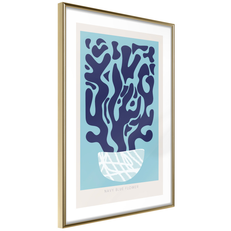 Wall Poster Navy Composition - English texts and an abstract plant 135648 additionalImage 11