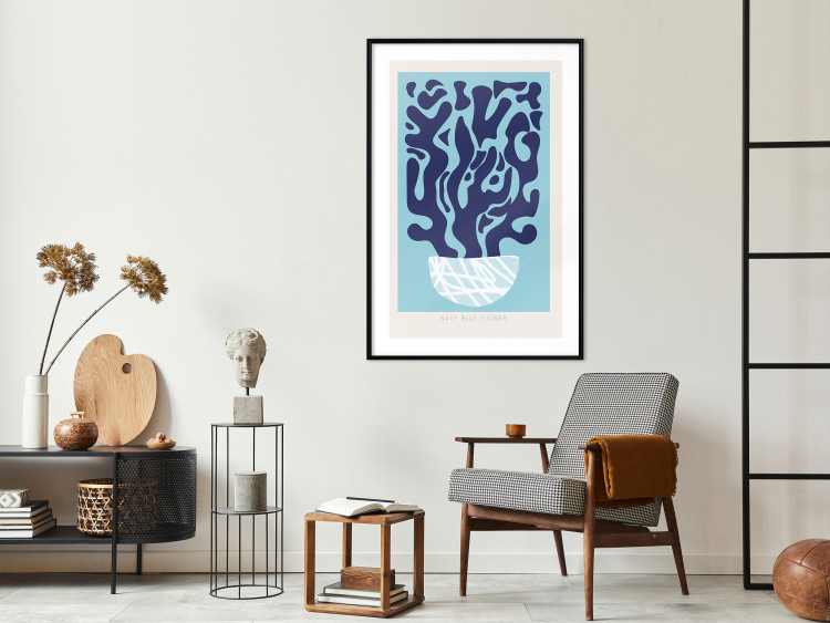 Wall Poster Navy Composition - English texts and an abstract plant 135648 additionalImage 19