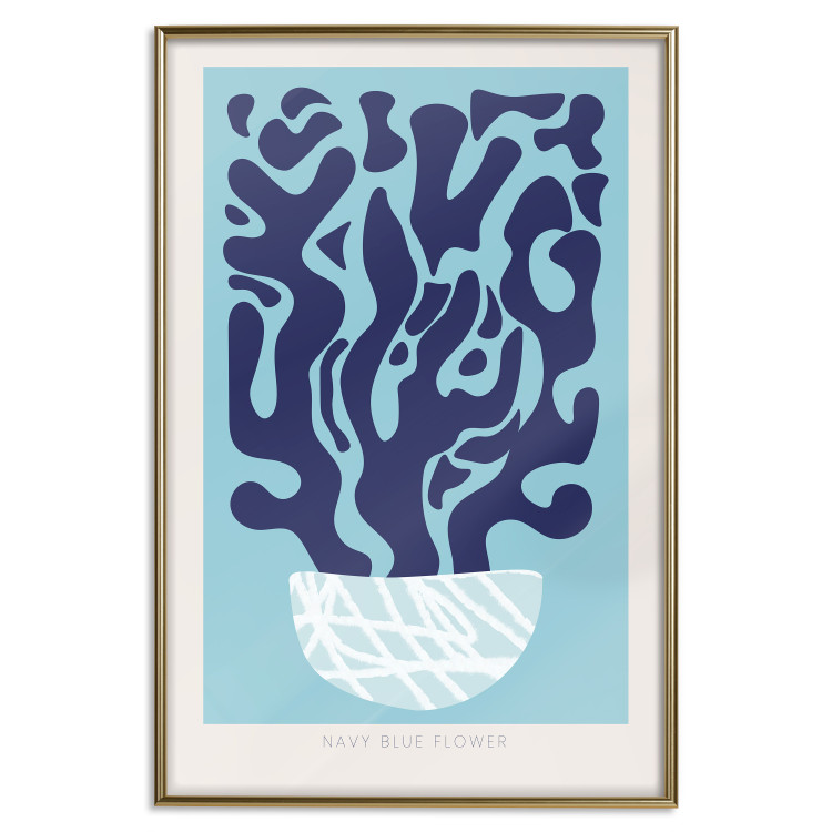Wall Poster Navy Composition - English texts and an abstract plant 135648 additionalImage 7
